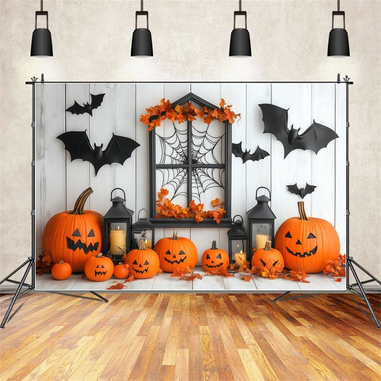 Toile de fond Photo Halloween Citrouille et Bougies Chaleureuses BRP57-80
