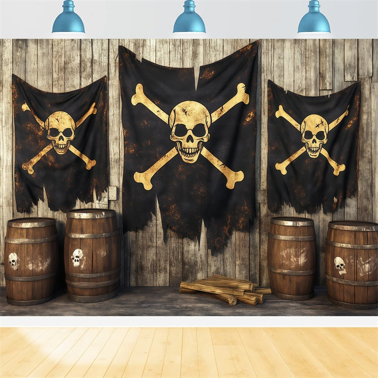 Toile de fond Halloween Taverne Crâne Pirate BRP57-85