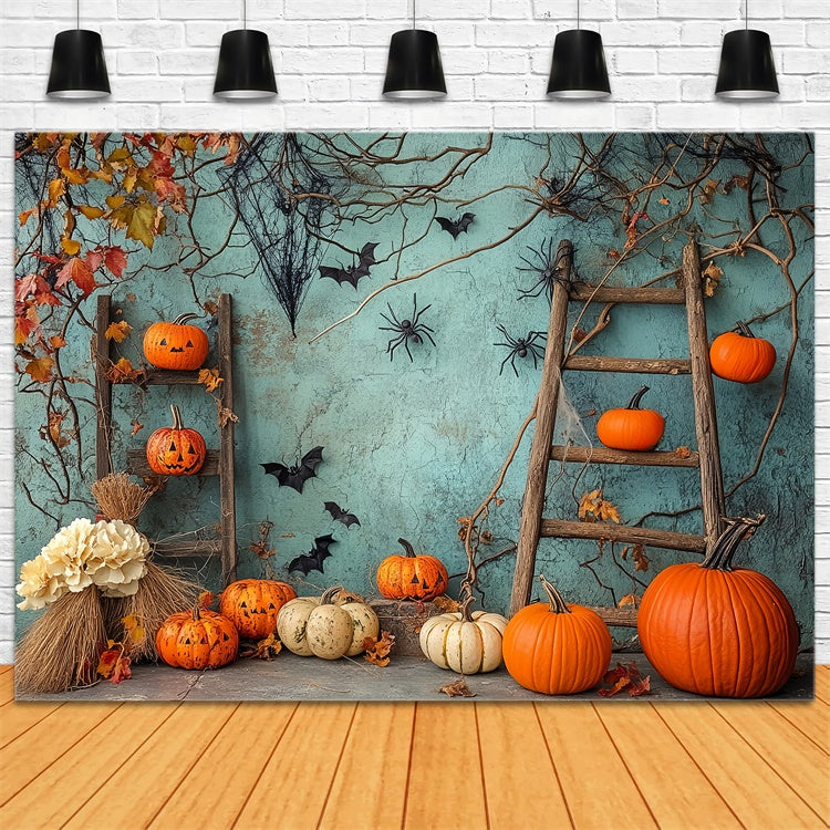 Toile de fond Photo Halloween Citrouille et Vigne Effrayante BRP57-90