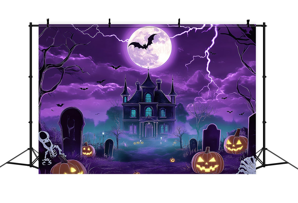 Toile de fond Halloween Château de la Nuit de la Peur BRP57-95