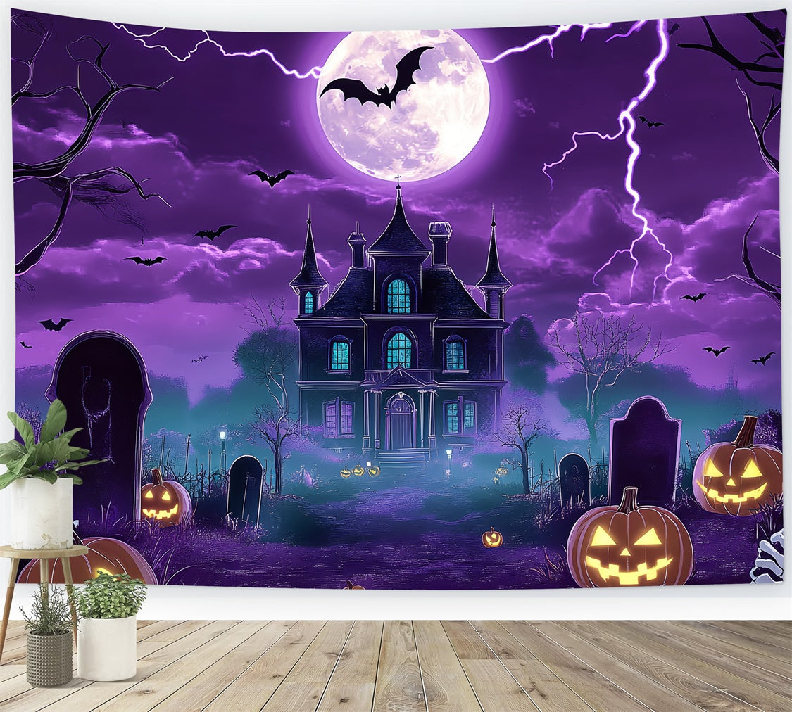 Toile de fond Halloween Château de la Nuit de la Peur BRP57-95