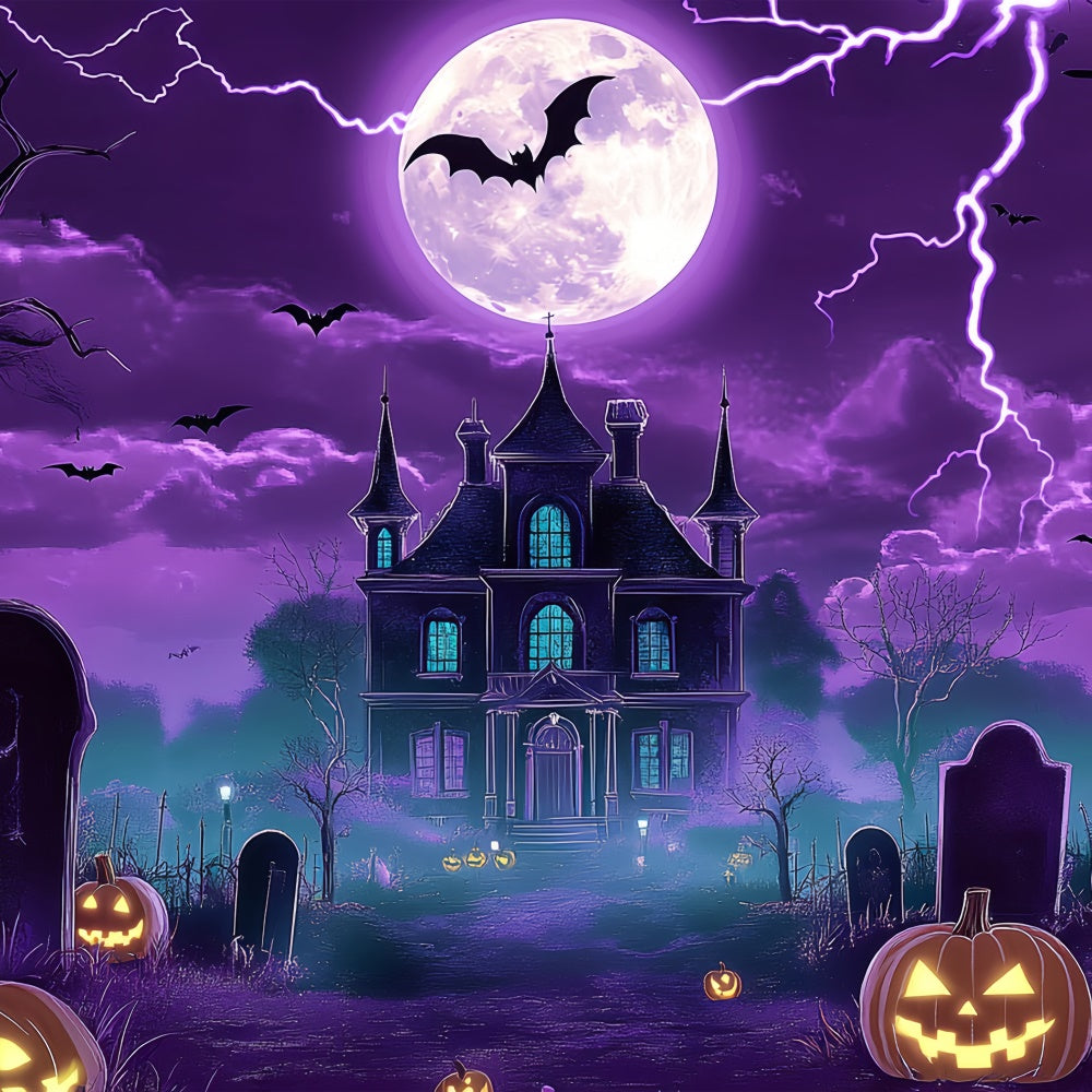 Toile de fond Halloween Château de la Nuit de la Peur BRP57-95