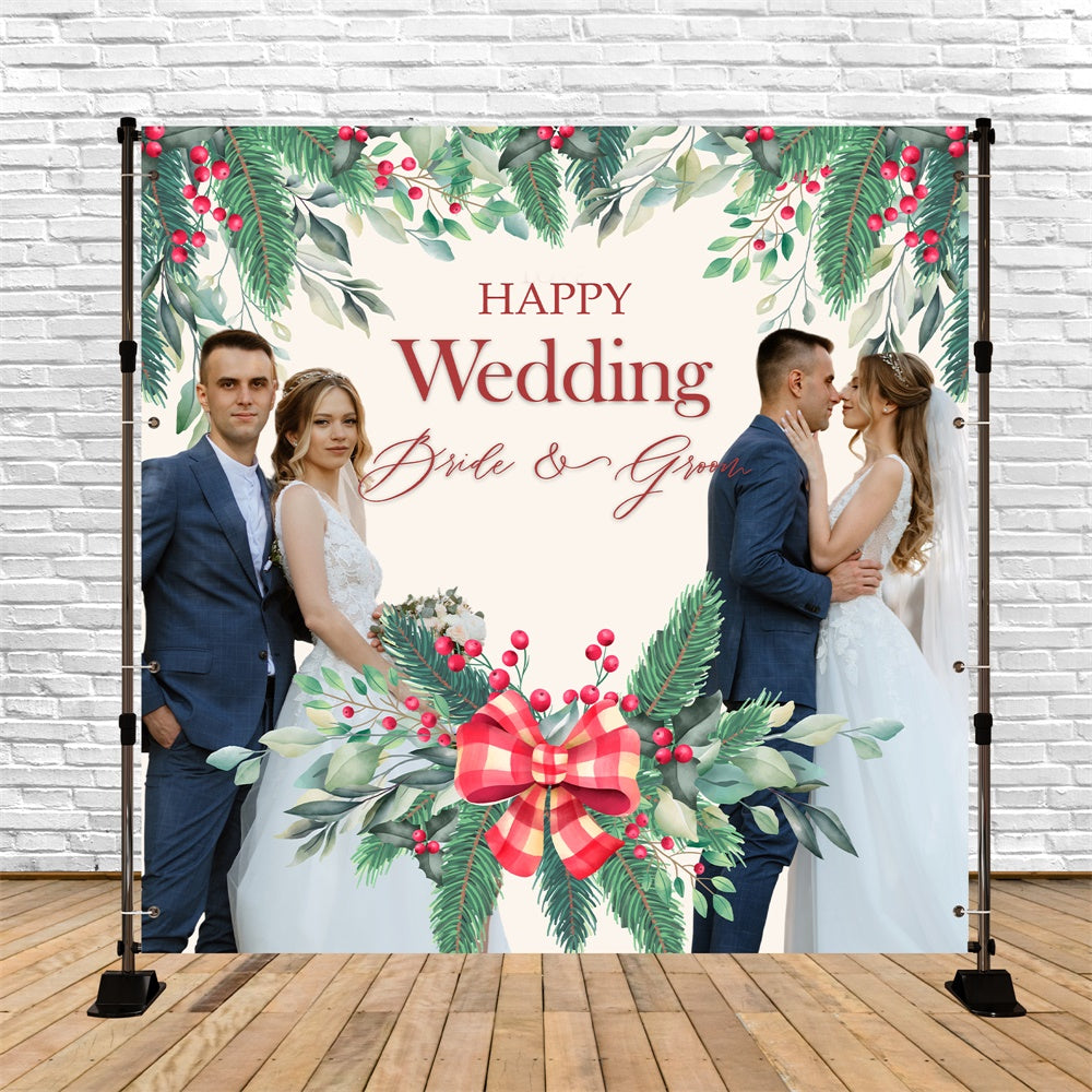 Toile de fond Mariage Noël Romance de Fêtes Personnalisable BRP6-113