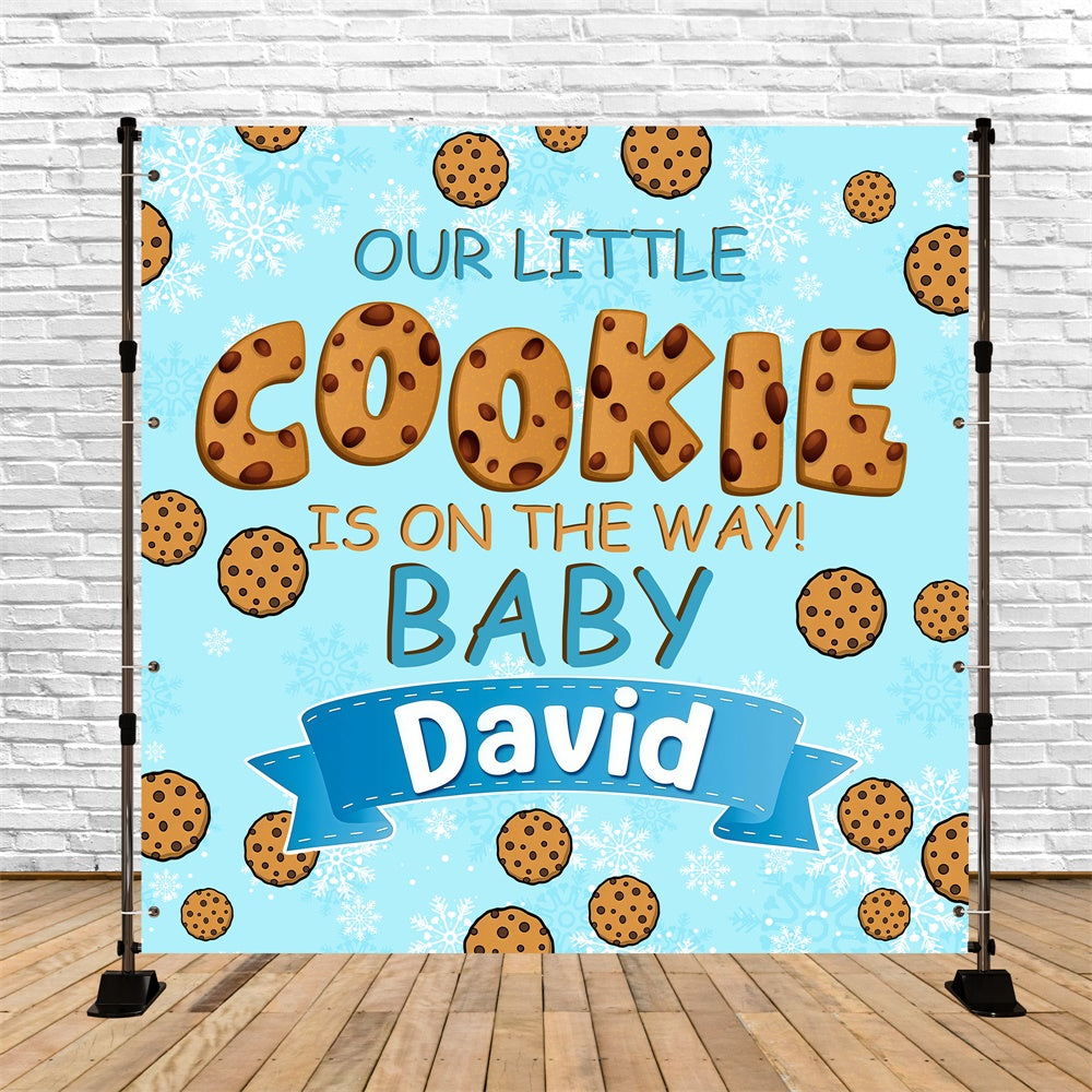 Toile de fond Photo Baby Shower Biscuit Doux Personnalisée BRP6-23