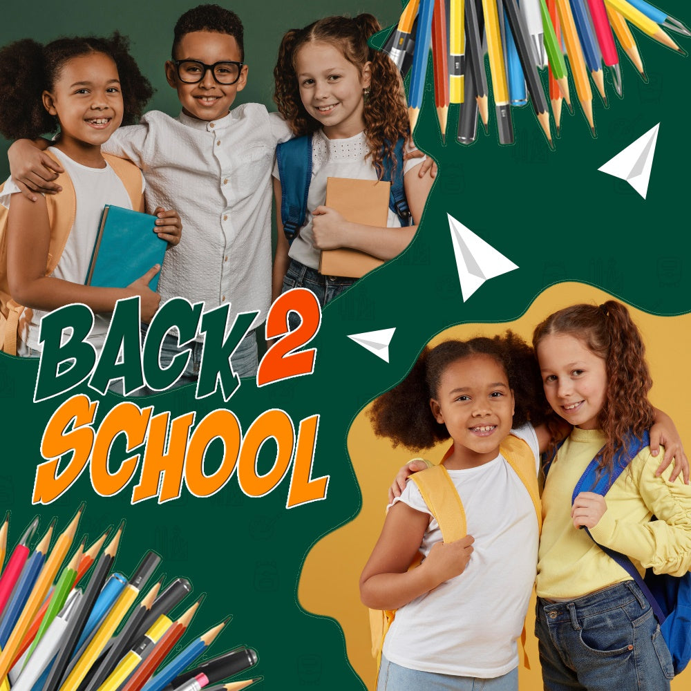 Toile de fond Retour à l’École Personnalisable Fête des Crayons BRP6-39