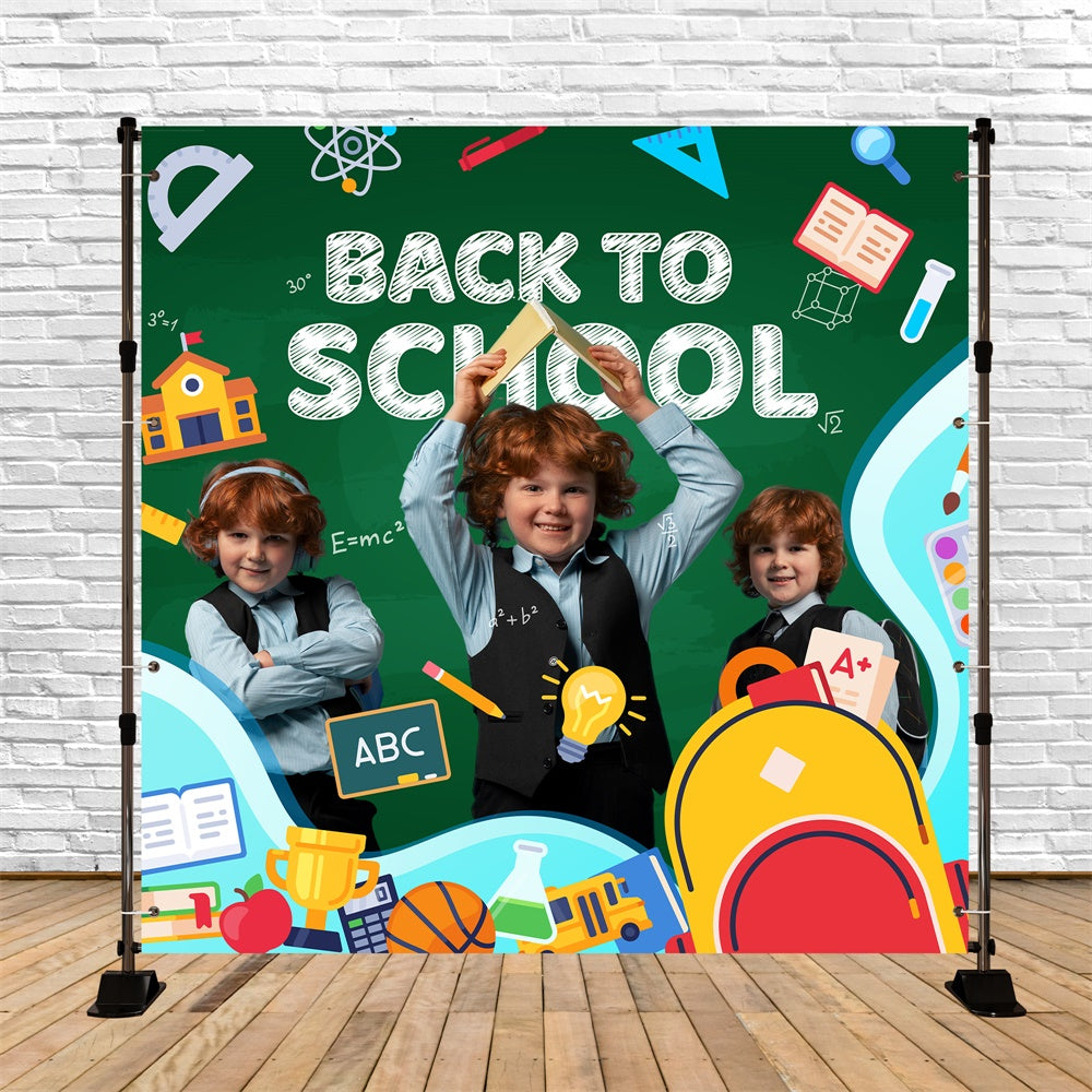 Toile de fond Retour à l’École Personnalisable Zone Scolaire Amusante BRP6-40