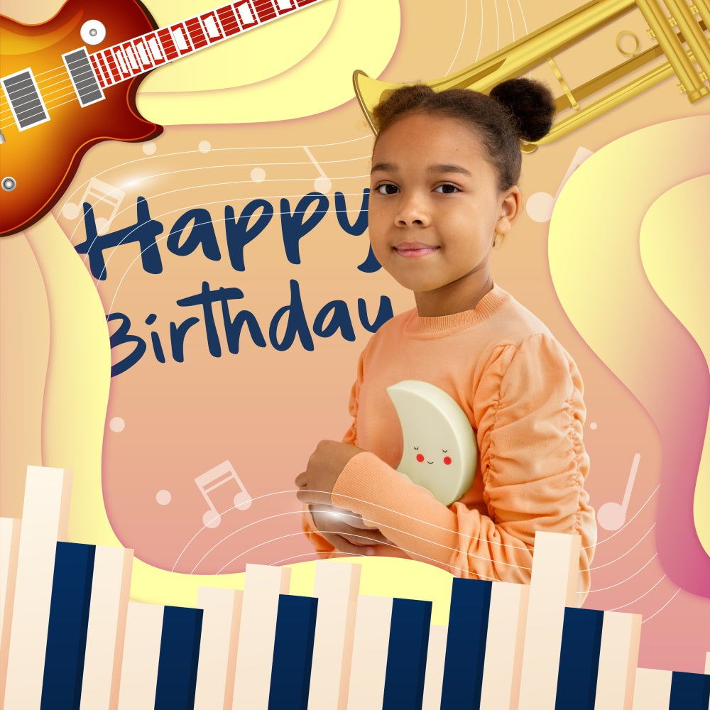 Toile de fond Personnalisable Anniversaire Mélodie Paisible BRP6-64