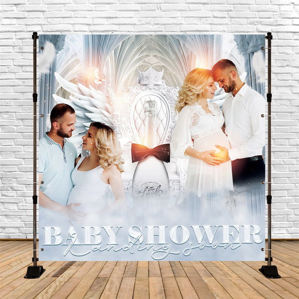 Toile de fond Baby Shower Champagne Royal Personnalisée BRP6-7