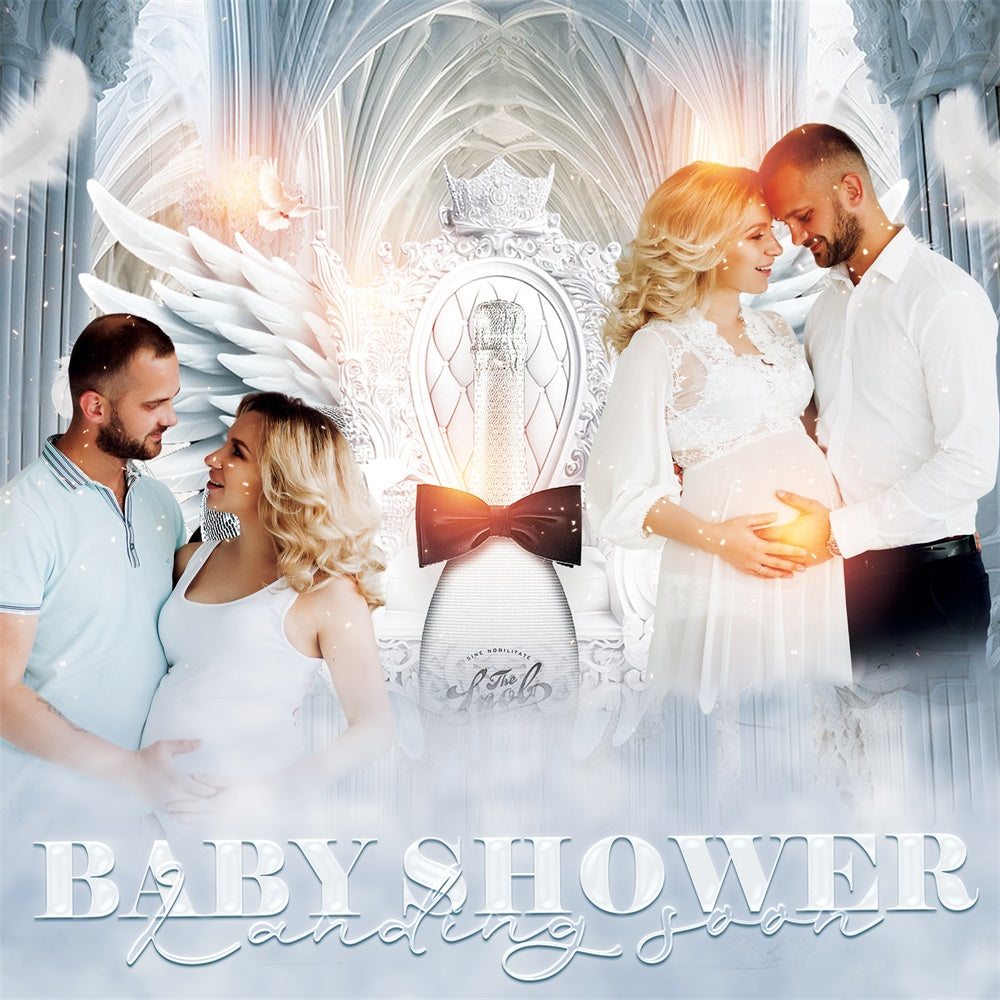 Toile de fond Baby Shower Champagne Royal Personnalisée BRP6-7