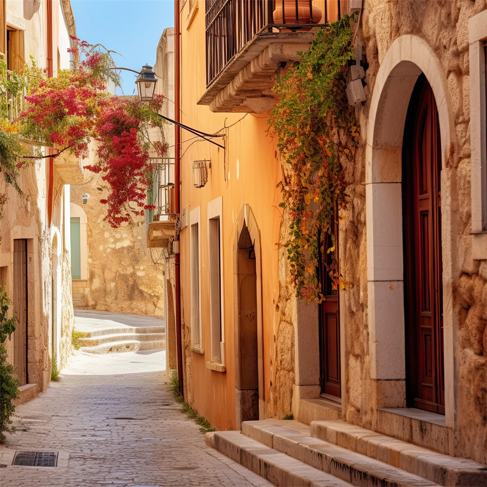 Toile de fond de rue rétro d'automne pour la photographie BRP7-109
