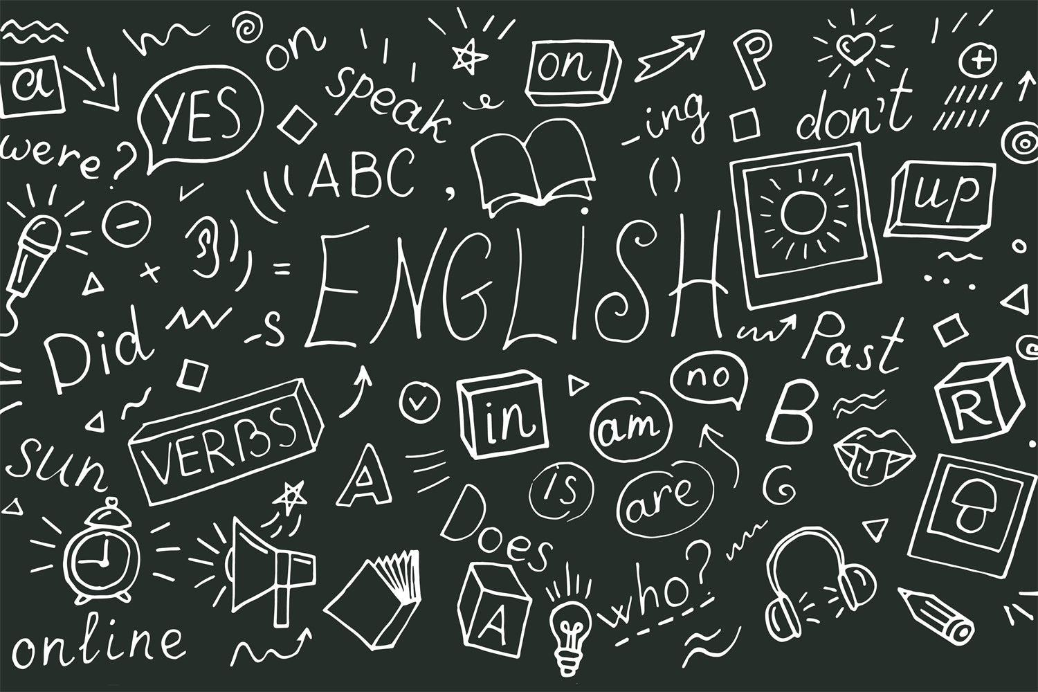 Toile de Fond de Photographie de Classe d'Anglais pour la Rentrée Scolaire BRP7-14