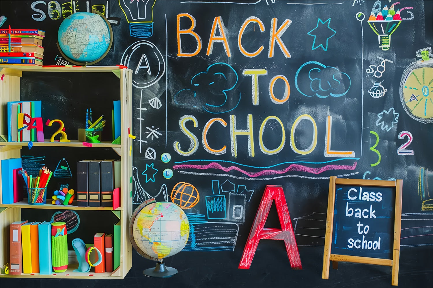 Toile de Fond Retour à l'École Temps d'Étudier BRP7-174