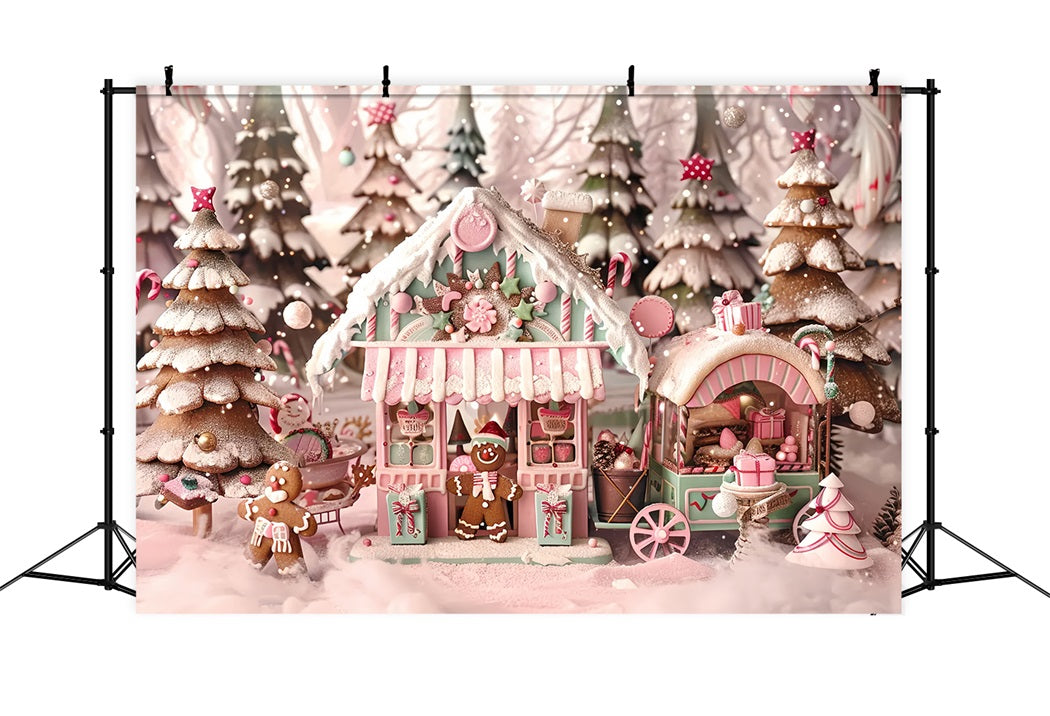 Toile de fond de Boutique en Pain d'Épices de Noël BRP7-228