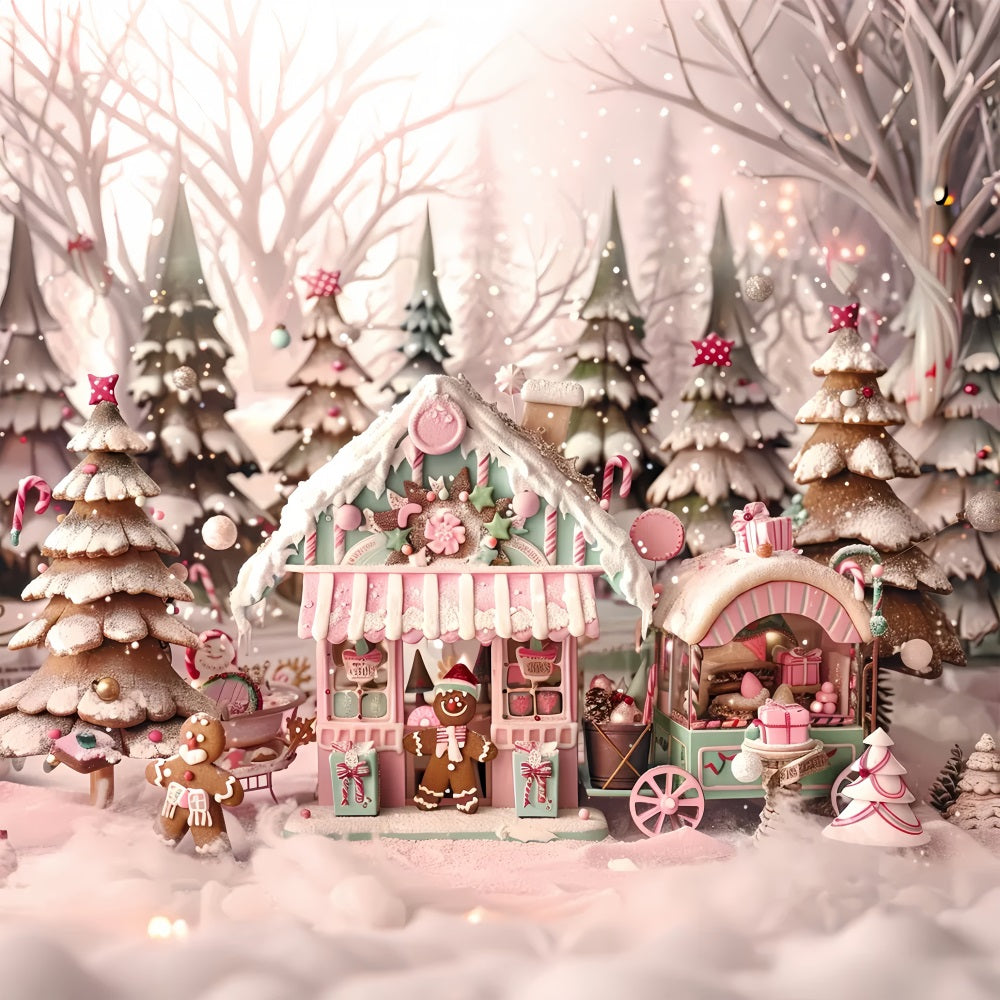 Toile de fond de Boutique en Pain d'Épices de Noël BRP7-228