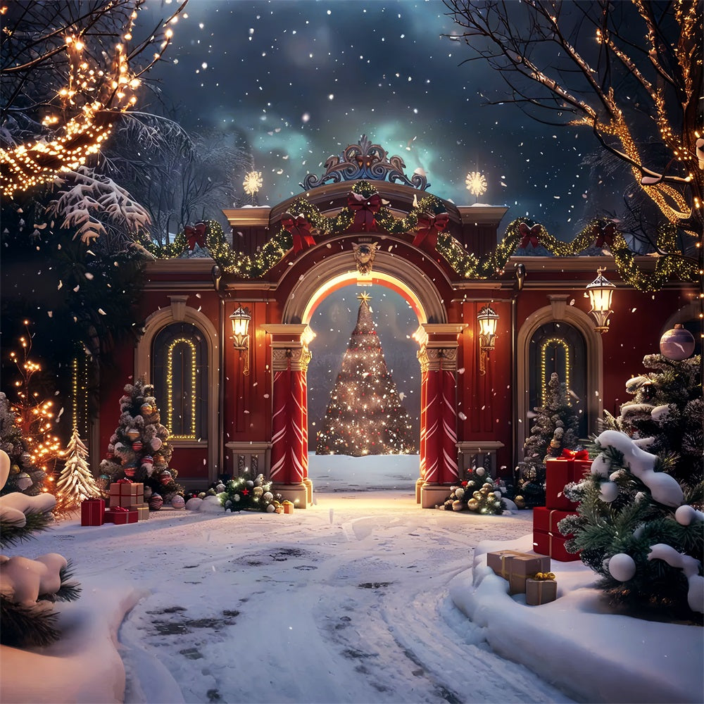 Toile de fond de Décoration Élégante d'Arche de Noël BRP7-232