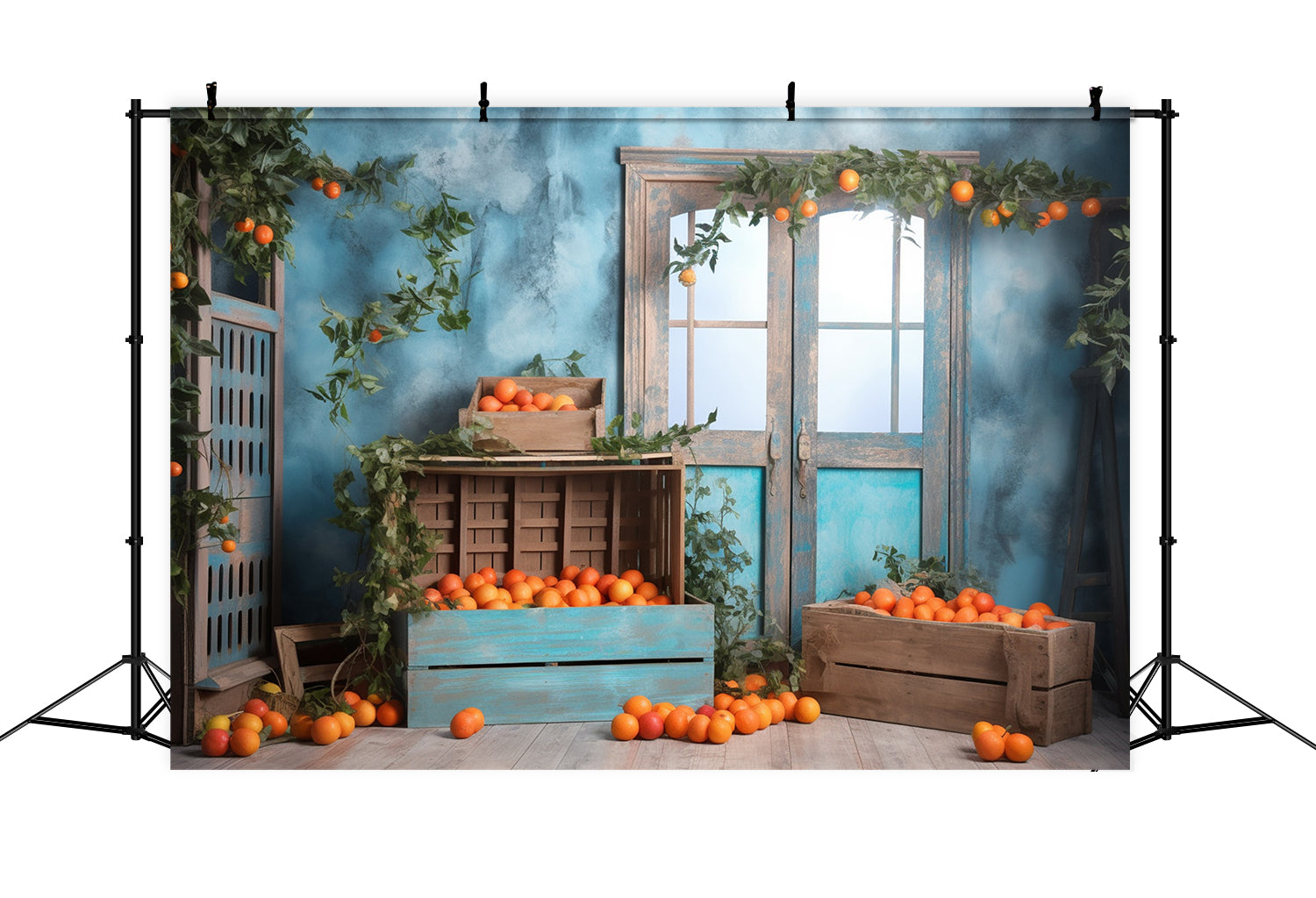Toile de fond de salle aux oranges d'automne pour la photographie BRP7-66