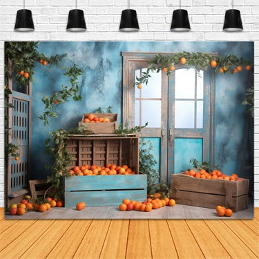 Toile de fond de salle aux oranges d'automne pour la photographie BRP7-66