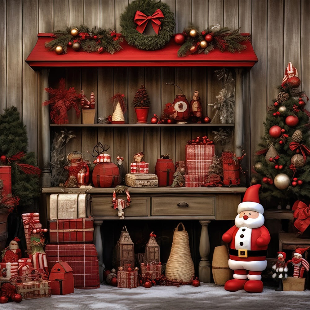 Toile de Fond Atelier Confortable du Père Noël BRP8-100