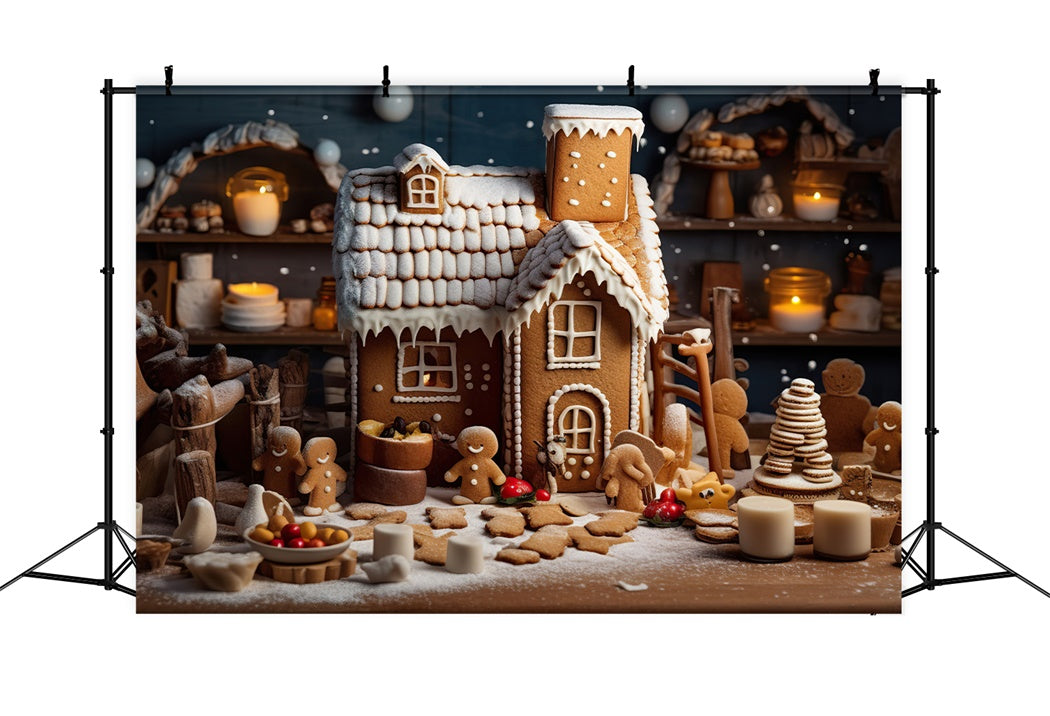 Toile de Fond Cuisine en Pain d'Épices de Noël BRP8-123