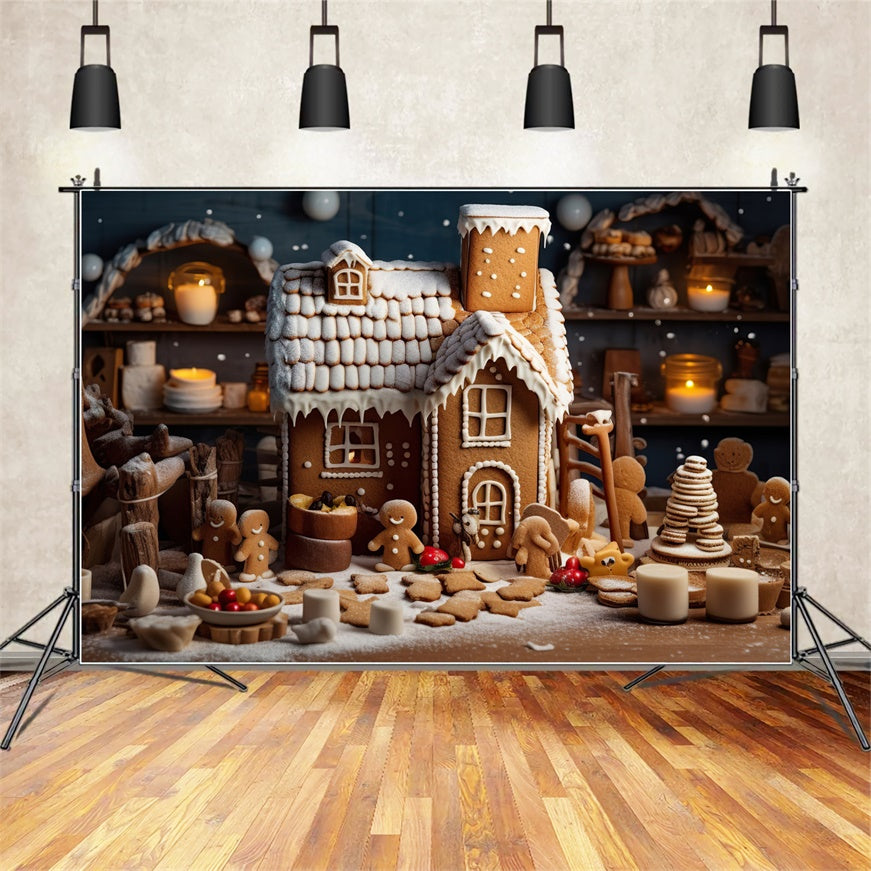 Toile de Fond Cuisine en Pain d'Épices de Noël BRP8-123
