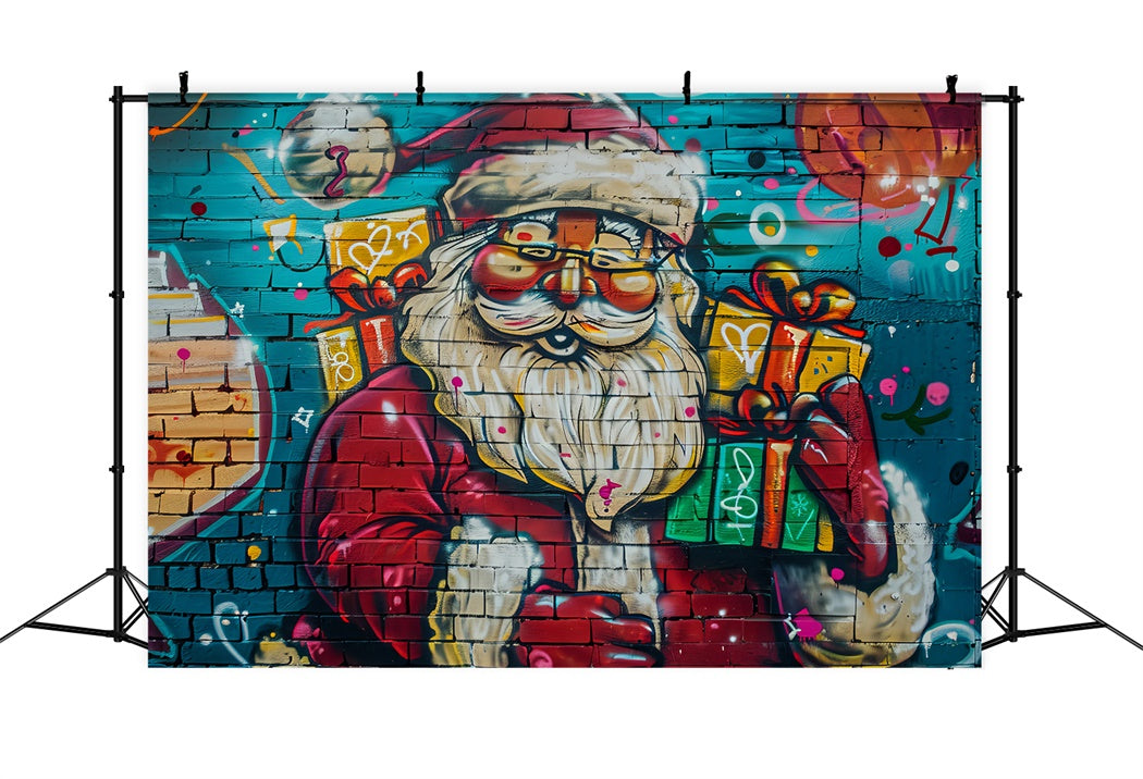 Toile de Fond Graffiti du Père Noël BRP8-147