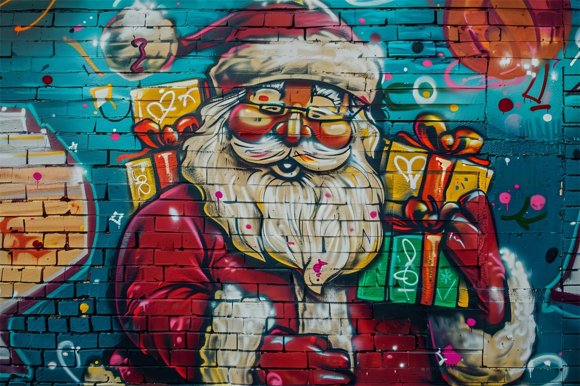 Toile de Fond Graffiti du Père Noël BRP8-147