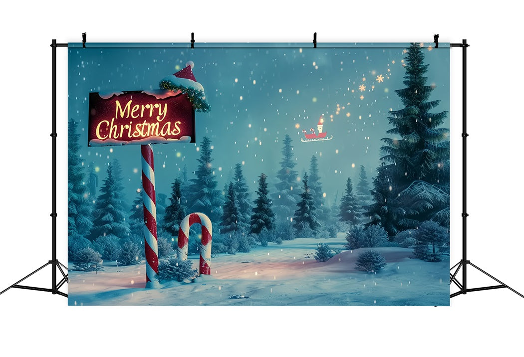 Toile de fond de Scène Magique de Forêt de Noël BRP8-16