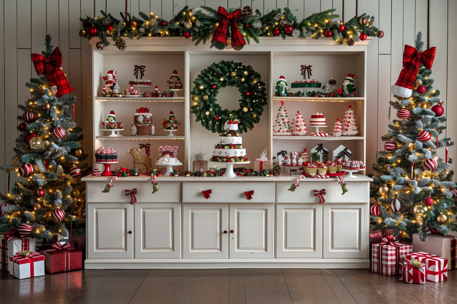 Toile de fond de Boulangerie en Pain d'Épices de Noël BRP8-20