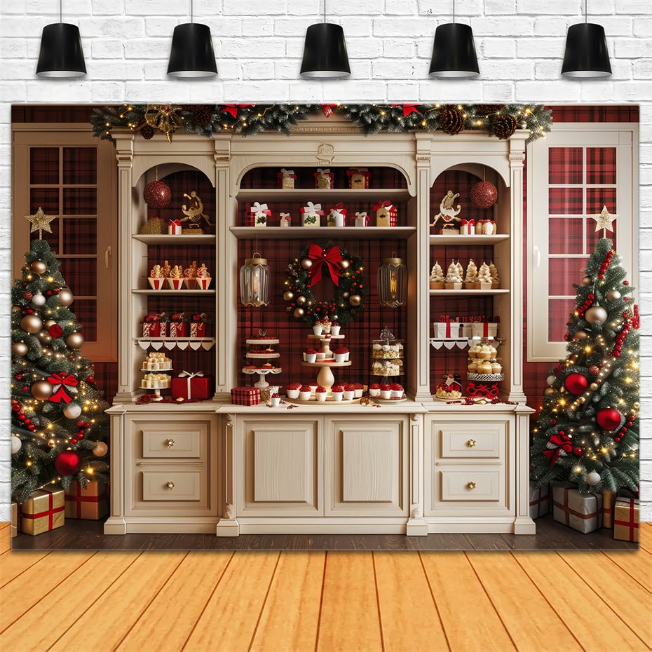 Toile de fond de Présentation Classique de Confiserie de Noël BRP8-21