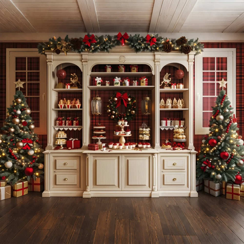 Toile de fond de Présentation Classique de Confiserie de Noël BRP8-21