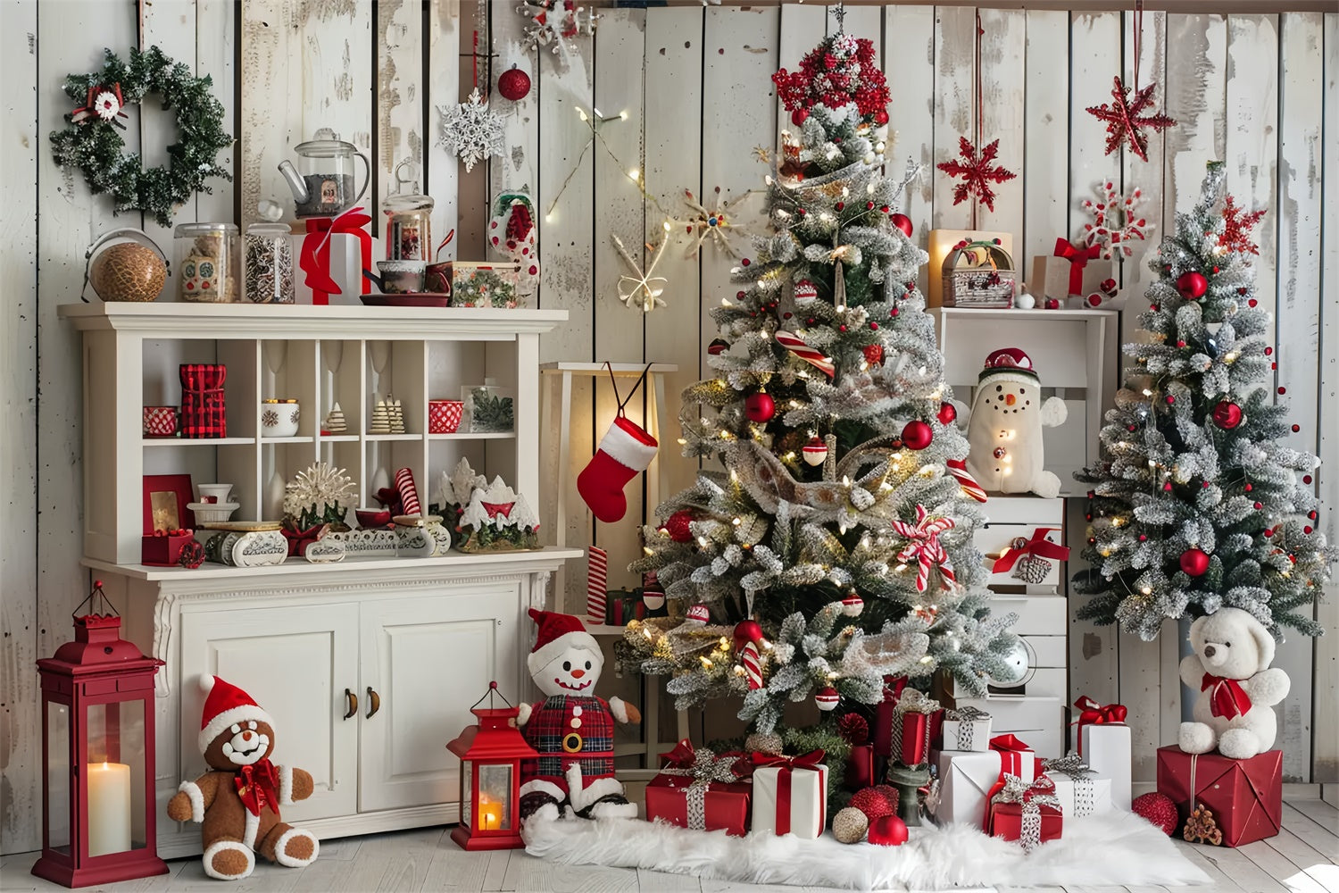 Toile de fond de Décorations Chaleureuses de Noël BRP8-23