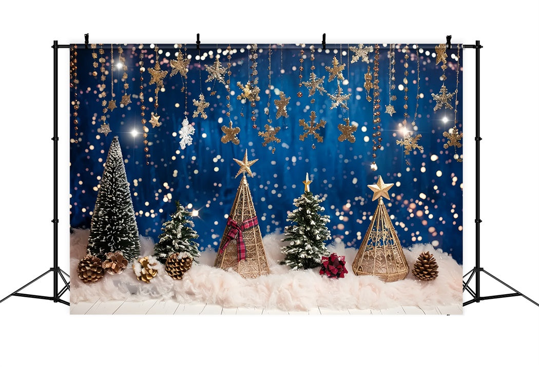 Toile de fond de Forêt de Pins Enchantée de Noël BRP8-26