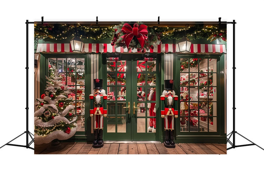 Toile de Fond Vitrine de Magasin avec Casse-Noisettes de Noël BRP8-40