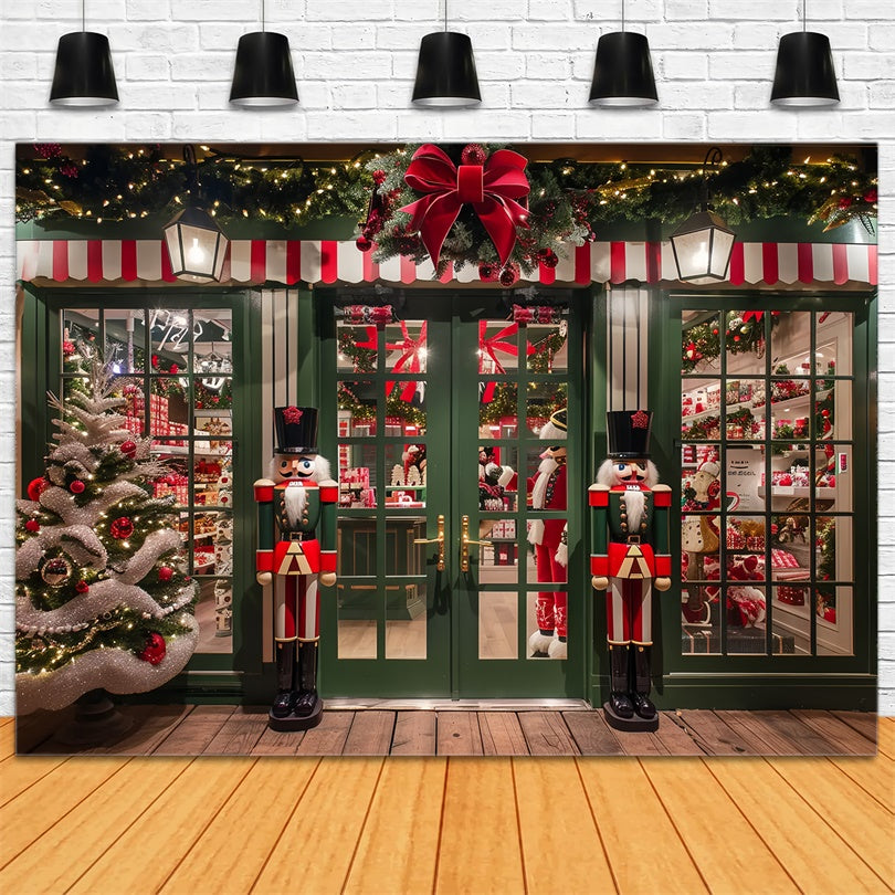 Toile de Fond Vitrine de Magasin avec Casse-Noisettes de Noël BRP8-40