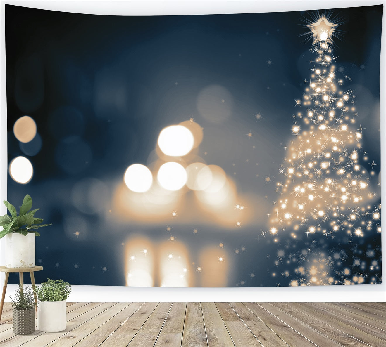 Toile de Fond Arbre Magique Illuminé de Noël BRP8-82