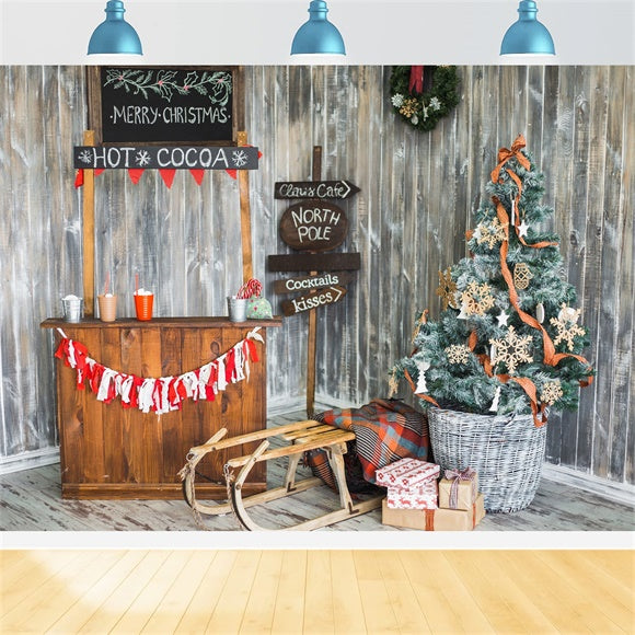 Toile de Fond Coin de Cacao Chaud de Noël BRP8-84