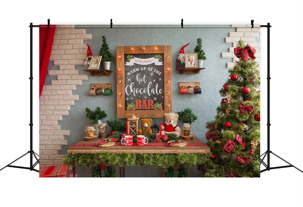 Toile de Fond Traditionnelle de Cacao Chaud de Noël BRP8-93