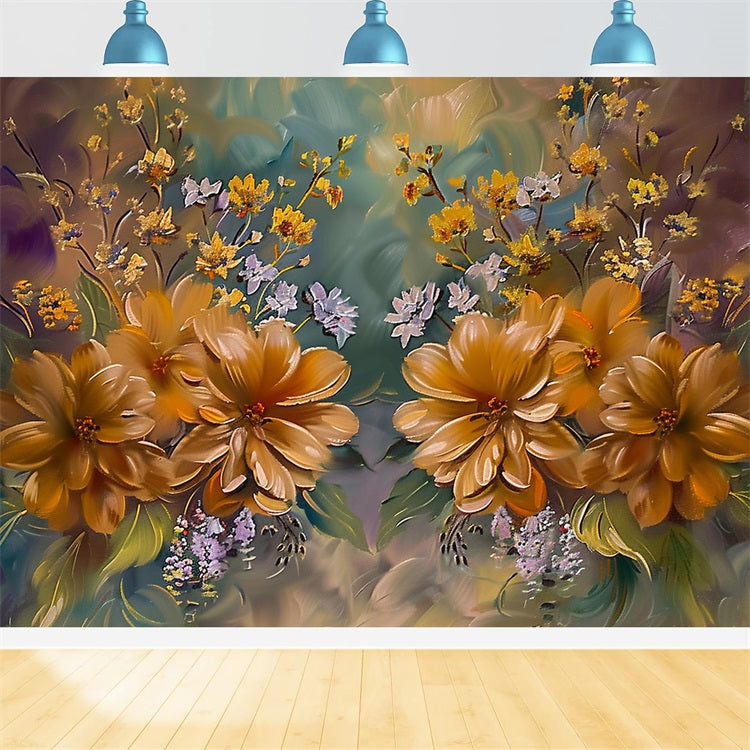 Toile de Fond Fleurs d'Automne Éclosion Art d'Automne BRP9-161