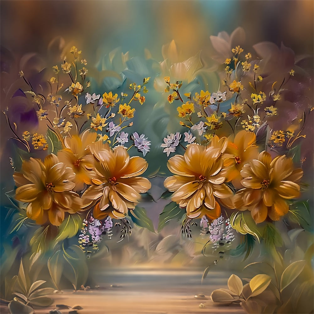 Toile de Fond Fleurs d'Automne Éclosion Art d'Automne BRP9-161