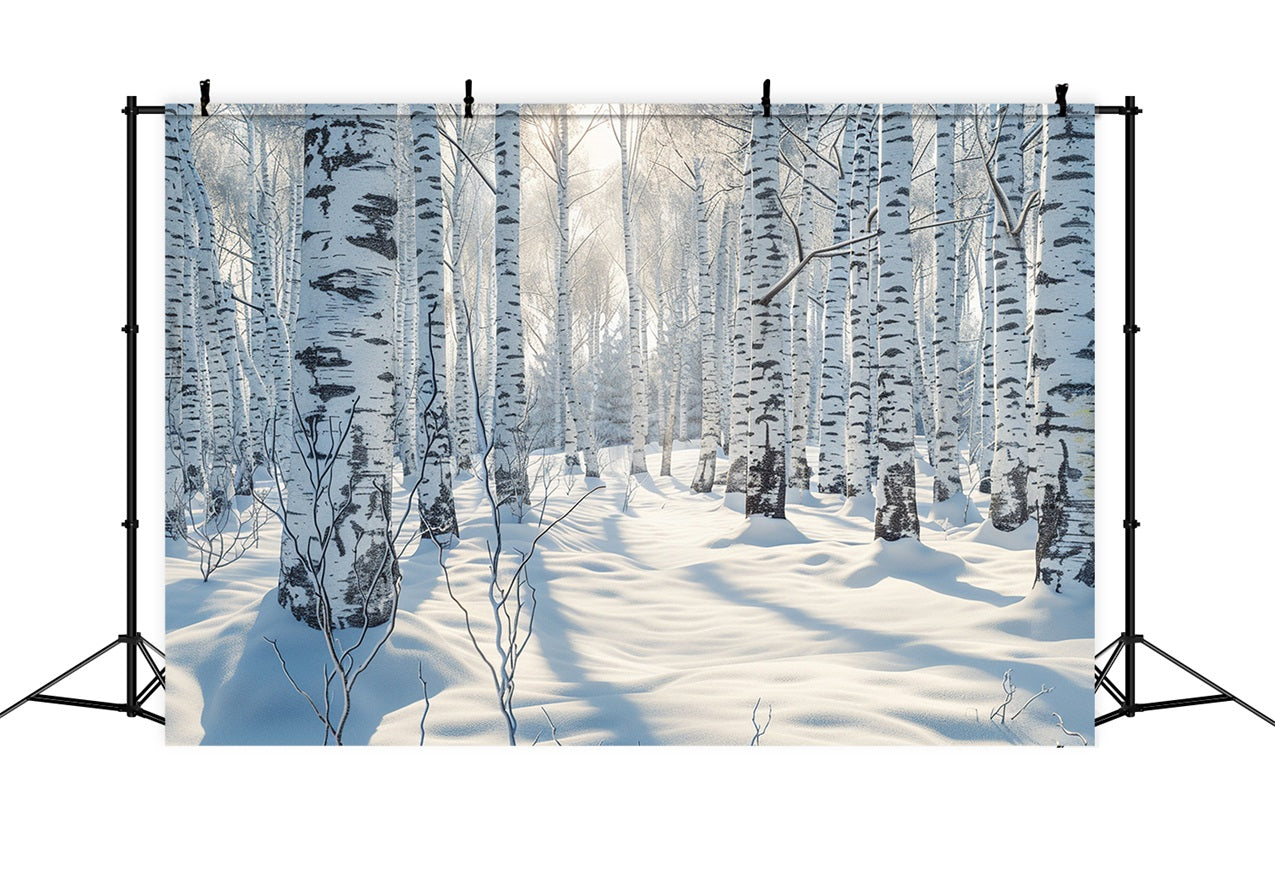 Toile de fond Merveille hivernale Forêt enneigée Paysage BRP9-320