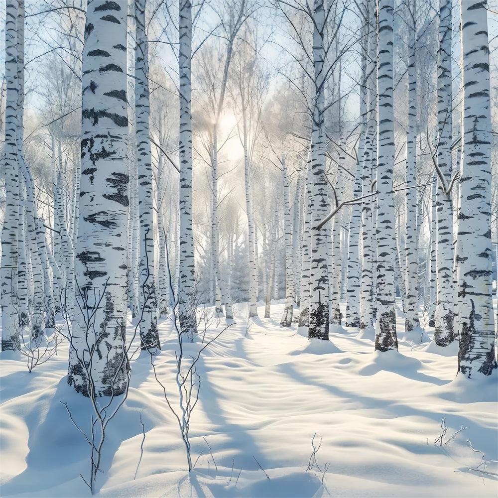 Toile de fond Merveille hivernale Forêt enneigée Paysage BRP9-320