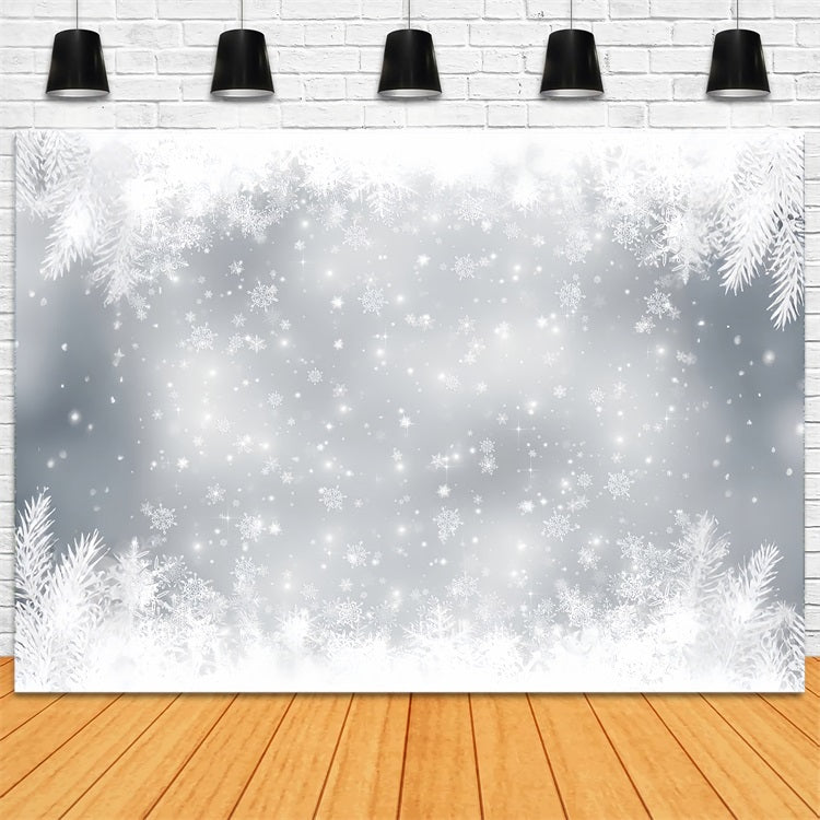 Toile de fond Merveille hivernale Forêt enneigée Givre BRP9-343