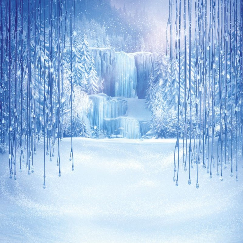 Toile de fond Cascade gelée Merveille d'hiver Icicles BRP9-347