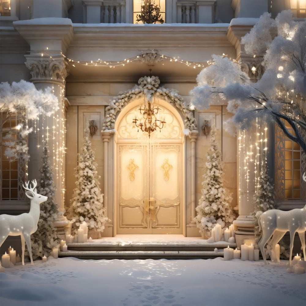 Toile de fond Rennes Merveille d'hiver Bougies BRP9-359