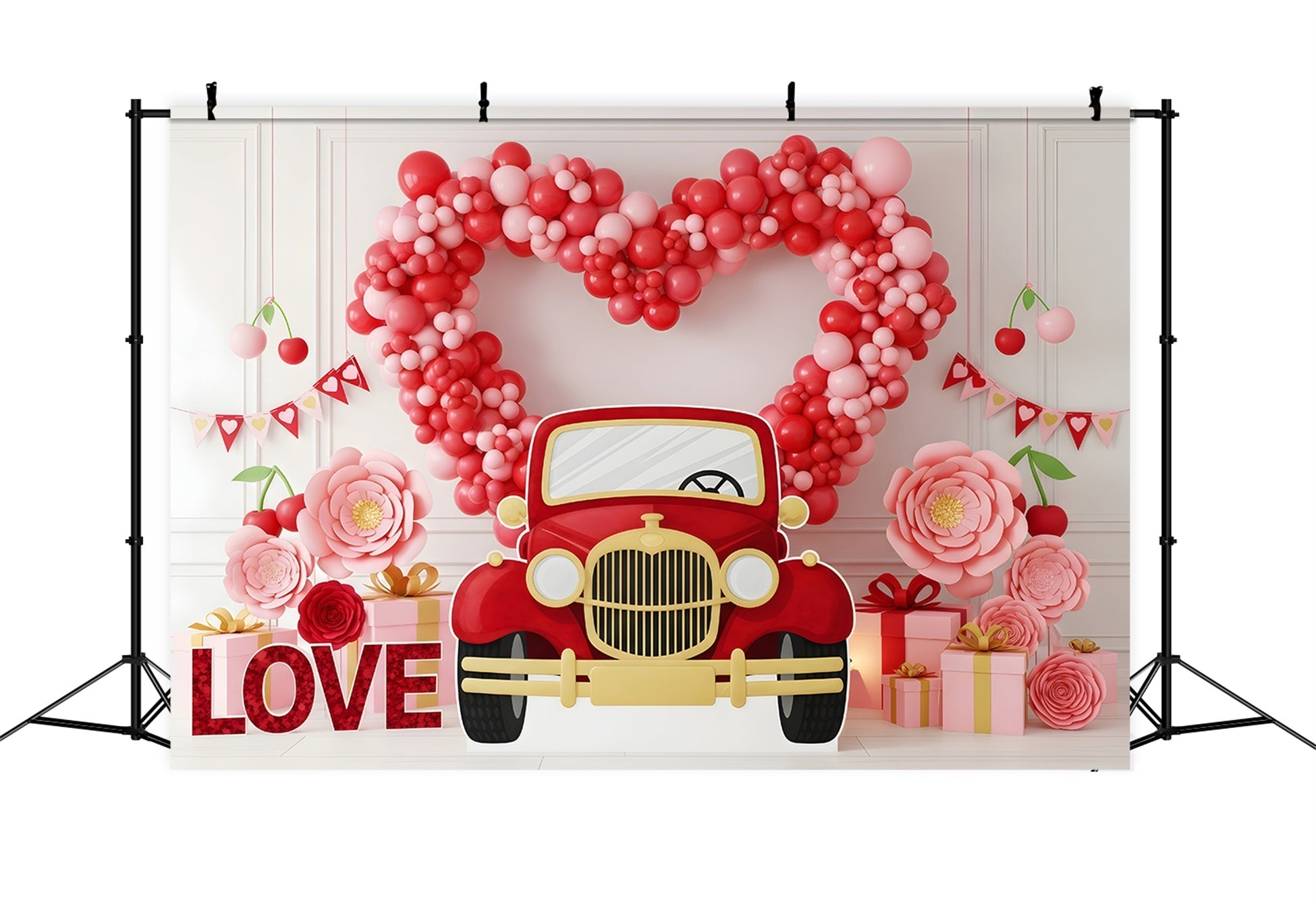 Fond photo Saint-Valentin Voiture vintage Fond Saint-Valentin par Magali
