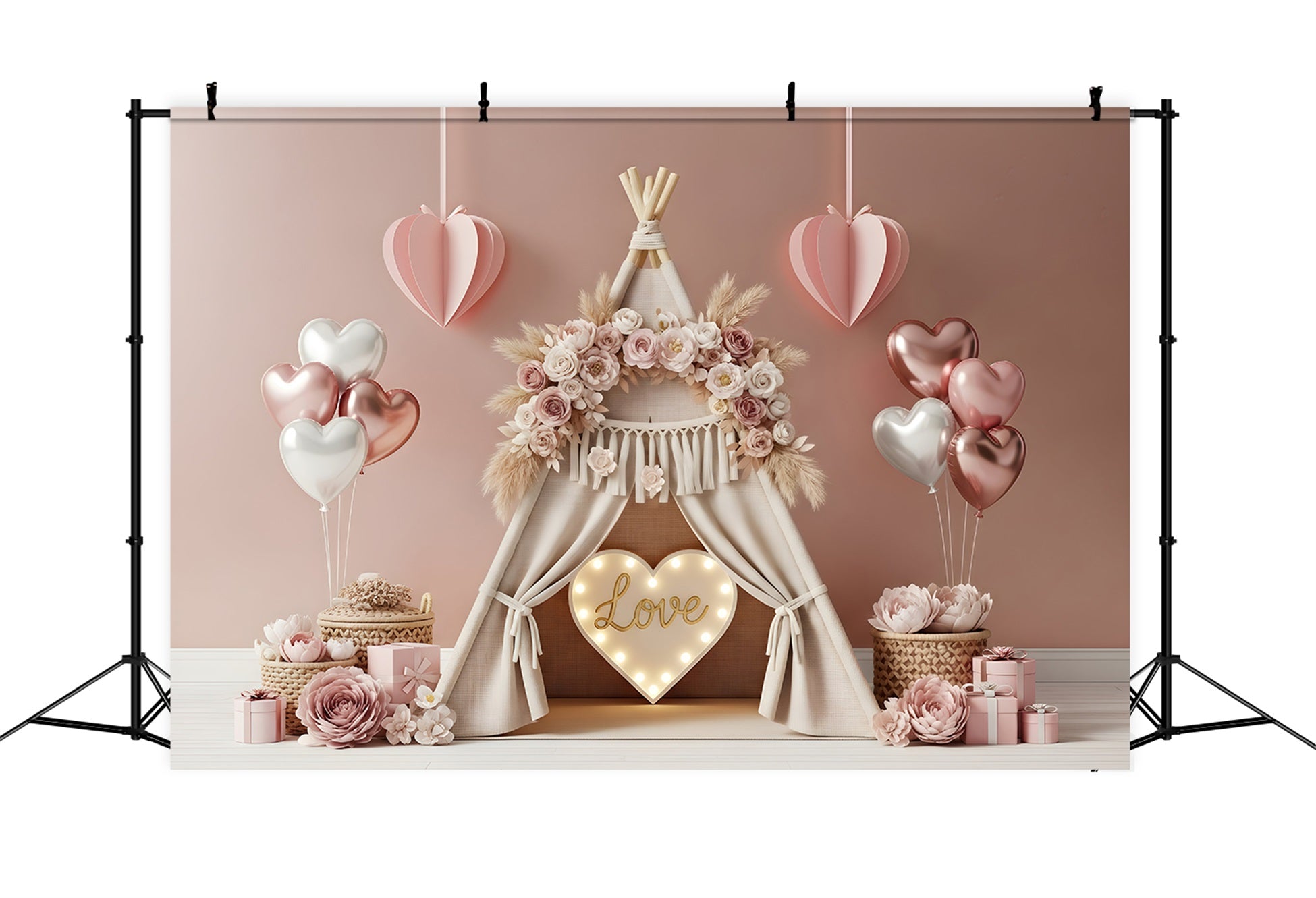 Fond pour la Saint-Valentin Boho Floral Cozy Love Fonds pour la Saint-Valentin par Magali
