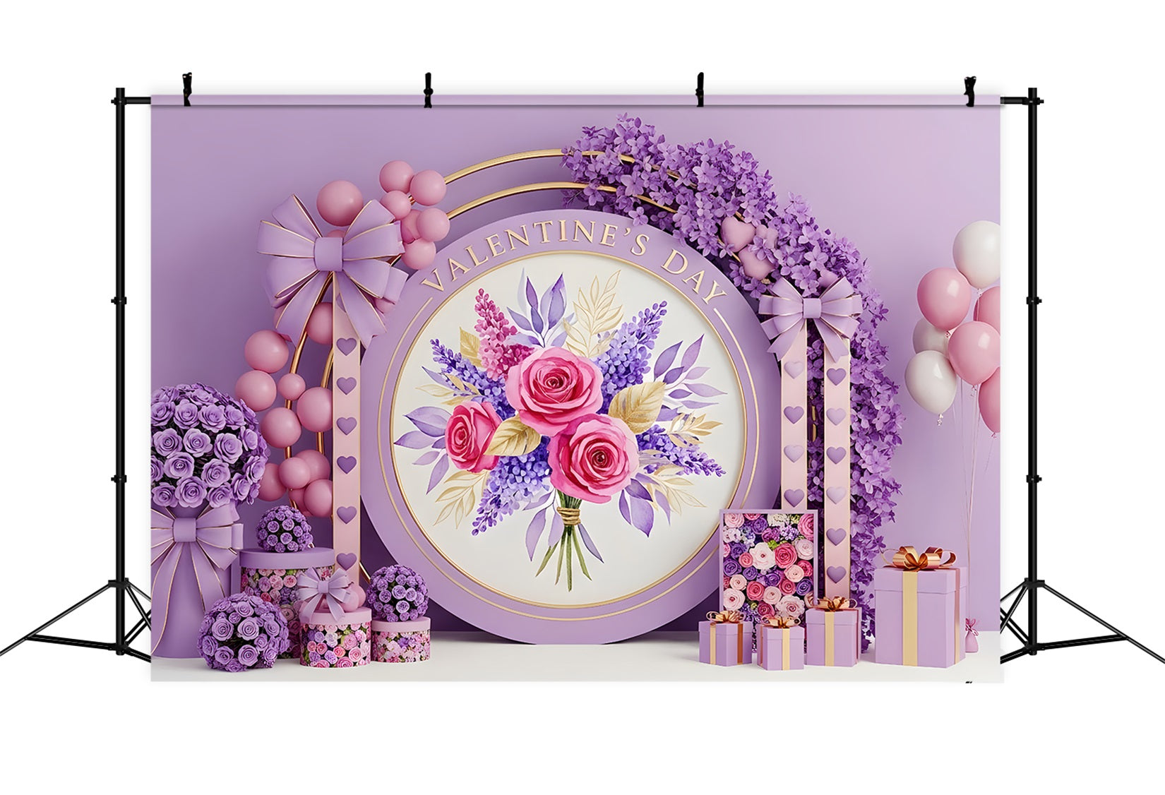 Fond Photo Romantique Élégance de Bouquet de Roses Lavande Par Magali