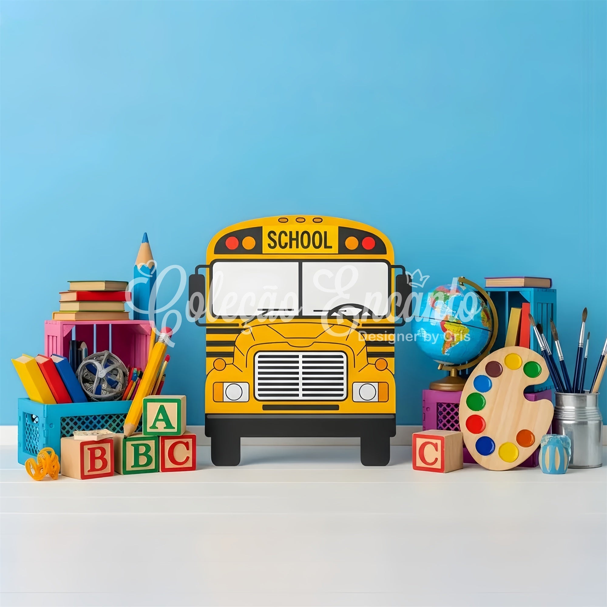 Fond photo Classe Fournitures Scolaires Ludiques Par Magali