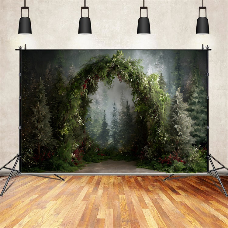 Toile de fond Photo Noël Forêt Enchantée Arche par Magali