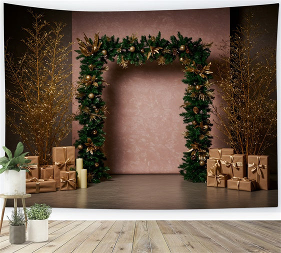 Toile de fond Noël Arche Minimaliste Cadeaux Festifs par Magali
